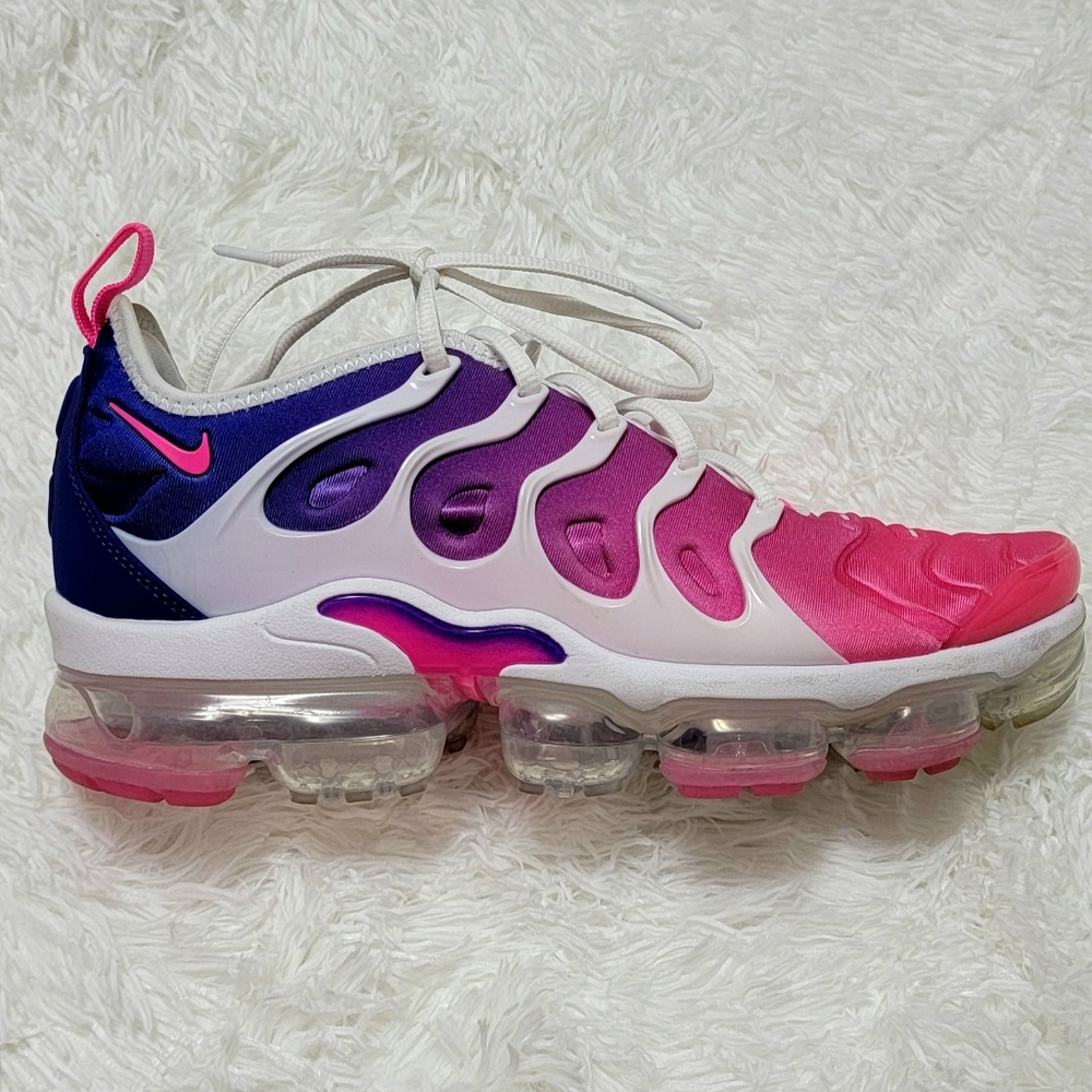 Women's Nike Air VaporMax Plus Athletic Shoes - Pink/Purple/Royal Blue